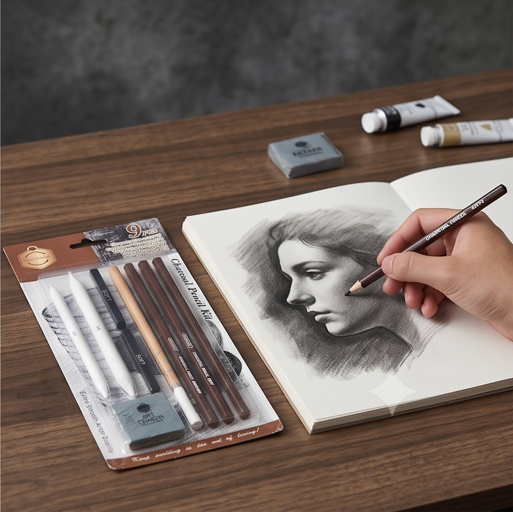 Sketching & Charcoal Drawing Kit