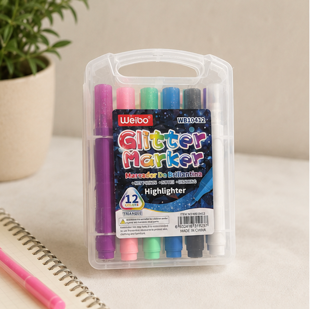Weibo Glitter Marker Set